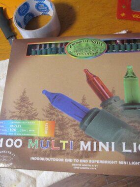 vintage 100 Mini lights multi color enchanted forest m/ USA